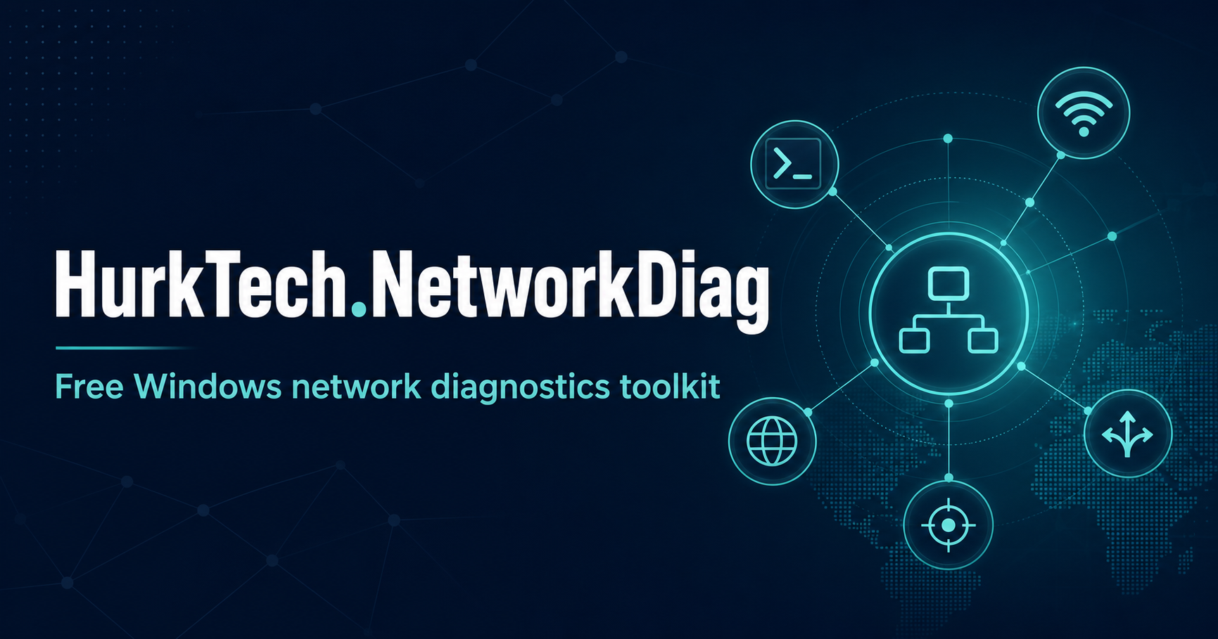 HurkTech.NetworkDiag free Windows network diagnostics toolkit